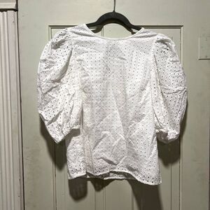 A New Day NWT White Eyelet Crop Top Small